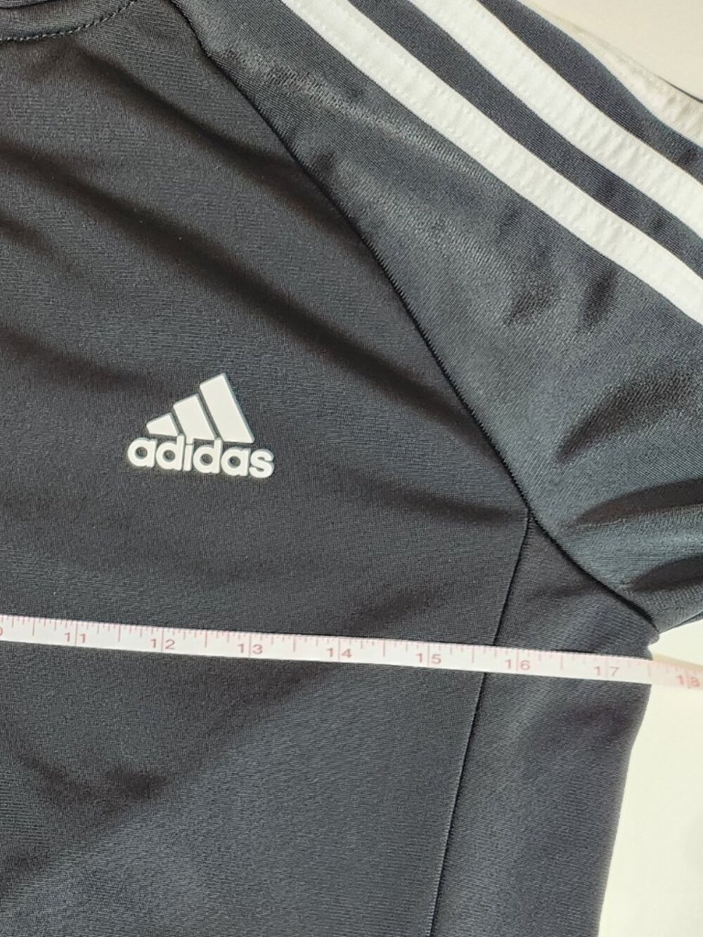 Adidas Women Black Jacket with white Stripe Accents & Zipper Size Small - Picture 7 of 10